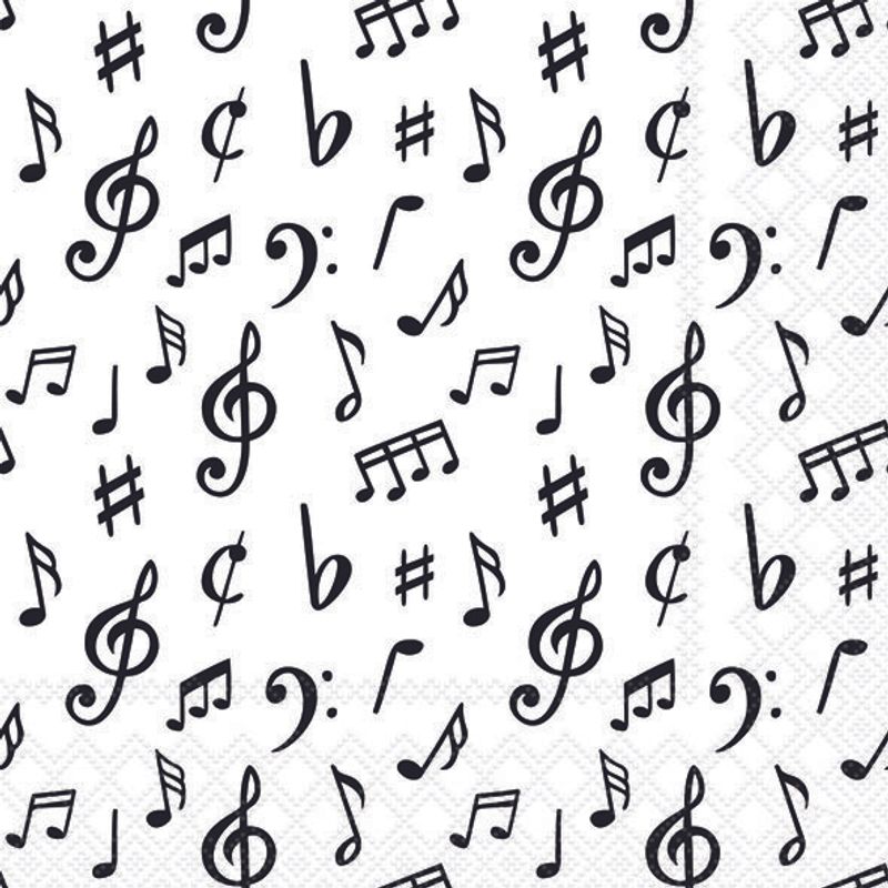 Lunch Napkin - Music Notes