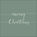Lunch Napkin - Christmas note sage