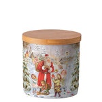 Storage Jar (SMALL) - small Santa bringing presents