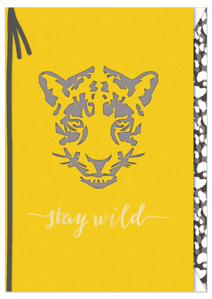 Greeting Card (All Occasions) - Stay Wild Cheetah (Laser Cut)