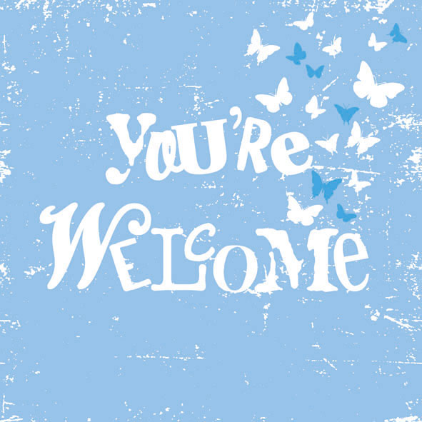 Lunch Napkin - You're Welcome BLUE