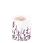 Candle SMALL - Lavender Shades WHITE