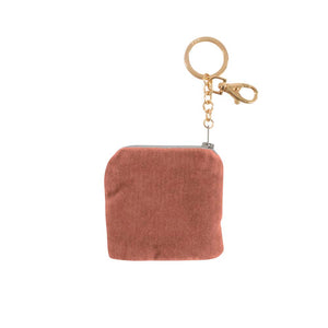 Key Chain - Coin Pouch BUTTERFLY SEQUINS CORAL