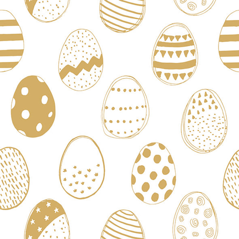 Lunch Napkin - Easter Eggs All Over Gold
