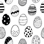 Lunch Napkin - Easter Eggs All Over Black