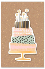Greeting Card (Birthday) - 3D Birthday Cake (Organics)
