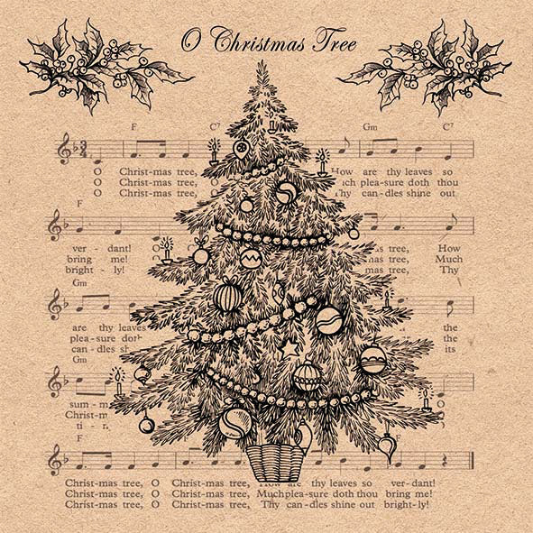 Lunch Napkin - O Christmas Tree Nature (RECYCLED)