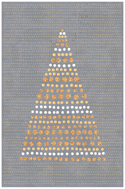 Greeting Card (Christmas) - Glitter Xmas Tree