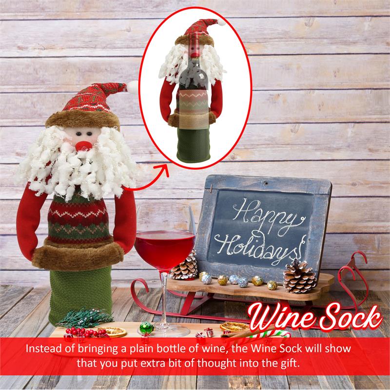 Wine Bottle Covers - Santa PATTERN
