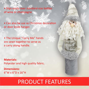 Wine Bottle Covers - Santa WHITE