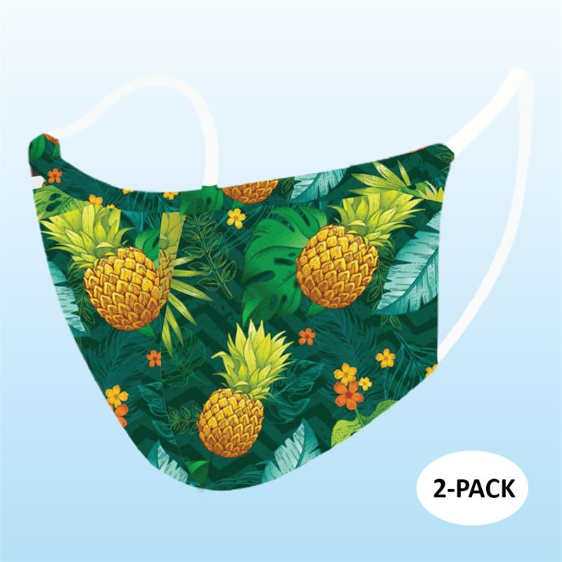 Face Mask - Pineapple (Adult) - 2 PACK