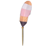 Writing Instrument (FEATHER PEN) - Gold/White/Pink/Black Bloc (Single Feather)