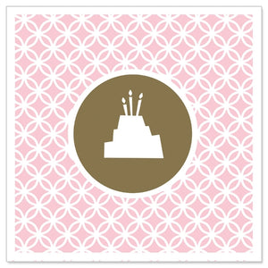 MINI Greeting Card (Birthday) - Birthday Cake PINK