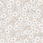 Lunch Napkin - Patterned Flowers TAUPE