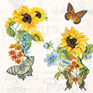 Cocktail Napkin - Charming Sunflowers