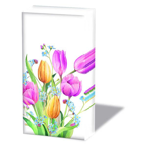 Mouchoir de Poche - Bouquet de Tulipes