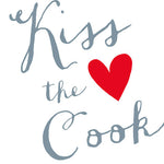 Lunch Napkin - Kiss The Cook WHITE
