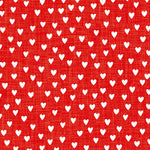 Lunch Napkin - Mini Hearts WHITE on RED