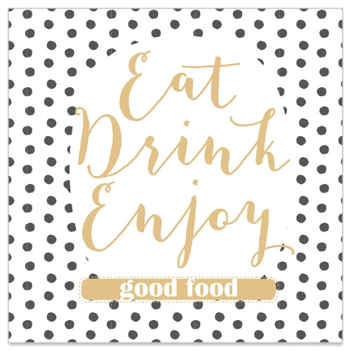 
                
                    Load image into Gallery viewer, Lunch Napkin - Eat Drink Enjoy Good Food
                
            