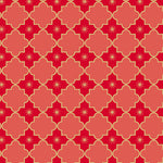 Lunch Napkin - Ogee with Stars RED