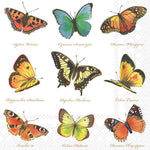 Lunch Napkin - Collection Of Butterflies