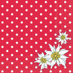 Lunch Napkin - Edelweiss Dots RED