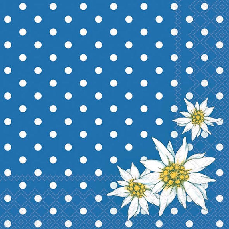 Lunch Napkin - Edelweiss Dots BLUE