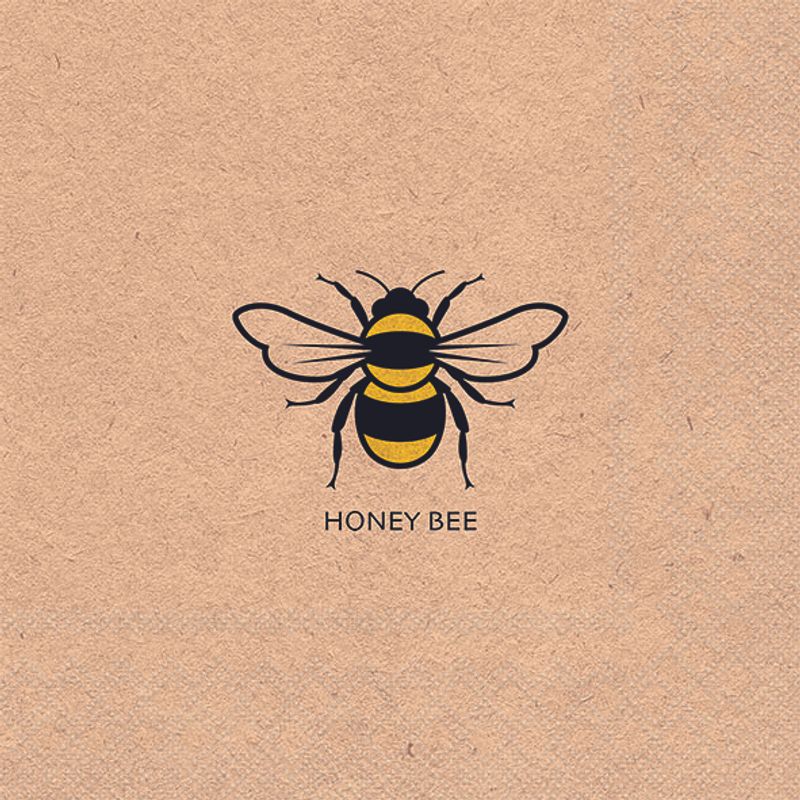 Lunch Napkin - Recycled Honey Bee YELLOW