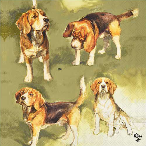 Lunch Napkin - Beagles