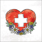 Lunch Napkin - Swiss heart
