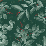 Lunch Napkin - Leaves and berries green