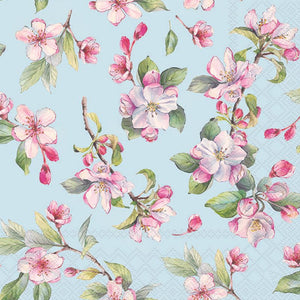 Lunch Napkin - Spring Blossom BLUE