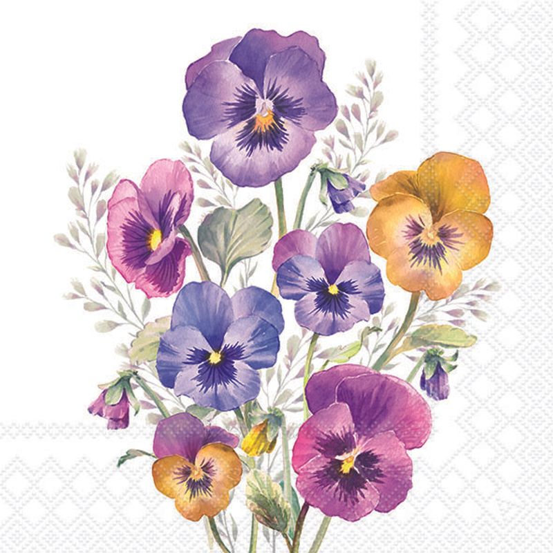 Lunch Napkin - Pansies