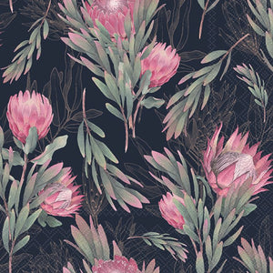 Lunch Napkin - Protea BLACK