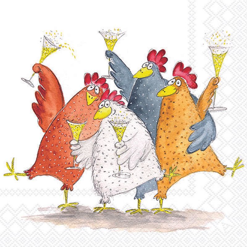 Lunch Napkin - Celebrating Chickens