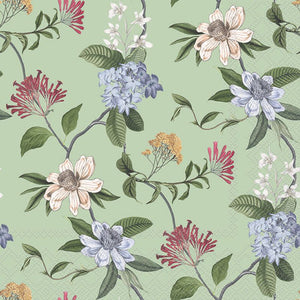 Lunch Napkin - Floral Mix GREEN