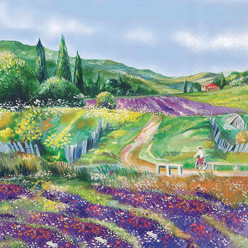 Lunch Napkin - Lavender Landscape