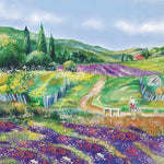 Lunch Napkin - Lavender Landscape