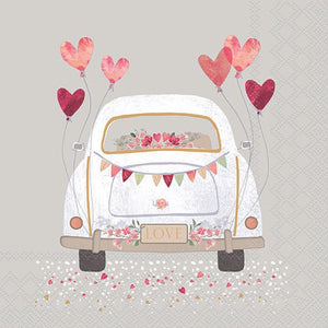 Lunch Napkin - Just Married GREY