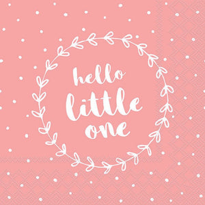 Lunch Napkin - Hello Little One PINK