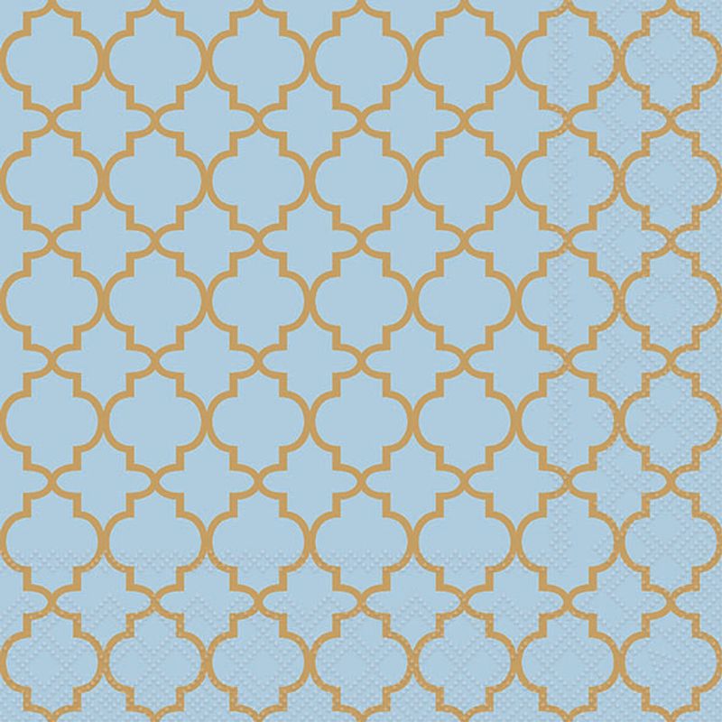 Lunch Napkin - Ogee GOLD/BLUE