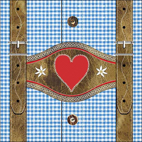 Lunch Napkin - Lederhosen BLUE