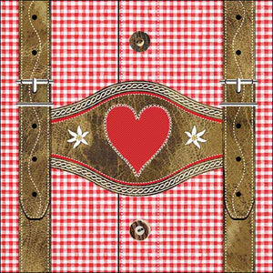 Lunch Napkin - Lederhosen RED