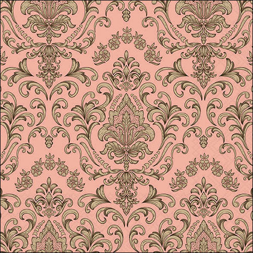 Lunch Napkin - Baroque Ornament Salmon