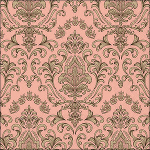 Lunch Napkin - Baroque Ornament Salmon