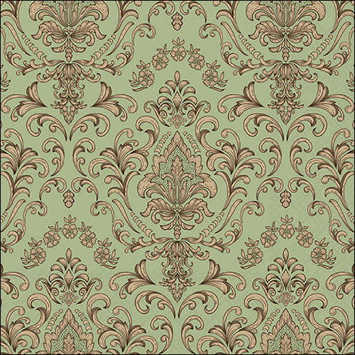 Lunch Napkin - Baroque Ornament GREEN