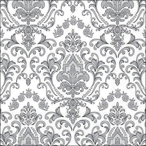 Lunch Napkin - Baroque Ornament SILVER