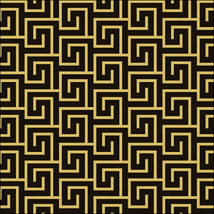 Lunch Napkin - Greek Key BLACK/GOLD