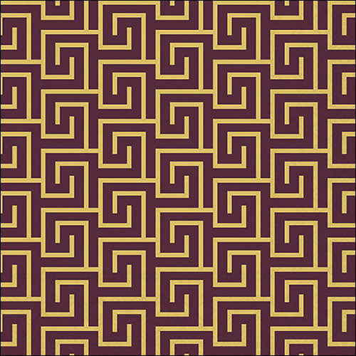 Lunch Napkin - Greek Key Bordeaux/GOLD