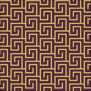 Lunch Napkin - Greek Key Bordeaux/GOLD